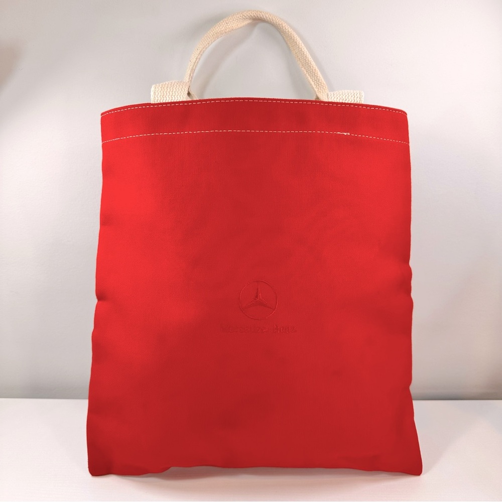 Mercedes Benz Vintage Red Canvas Tote Bag - Picture 4 of 16